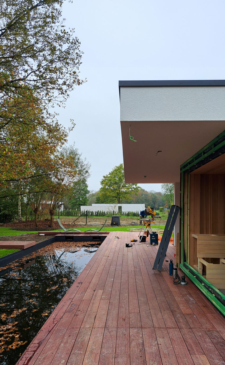 Greenarchitects stefaan willems tuinarchitect aalst wetteren bijgebouw crepi sauna buitendouche zwembad tuinaanleg 9